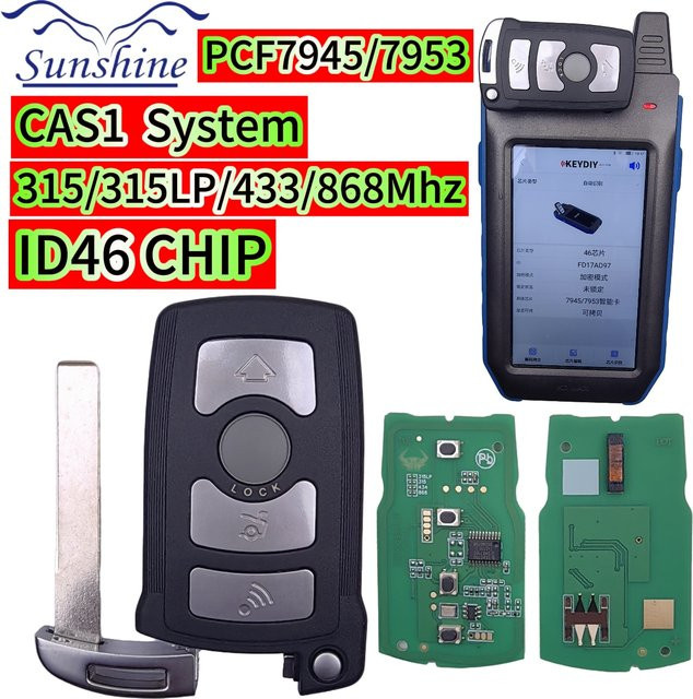 QCONTROL CAS1 System Halb-Smart Autofernbedienung LX8766S ID46 Chip Schwarz für BMW 7er Serie 730 740 E65 E66 2002-2008 - Bild 1