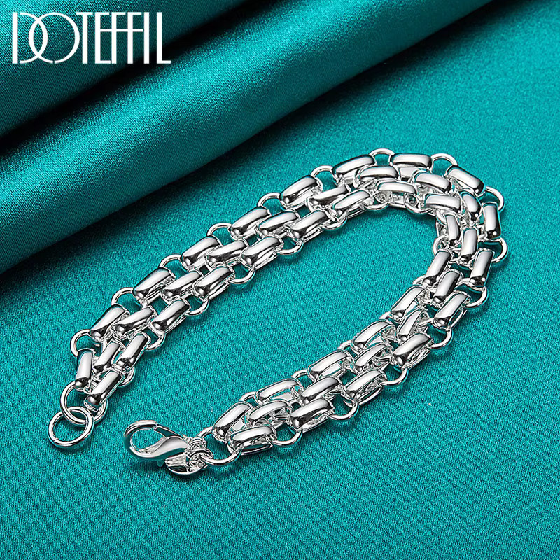 DOTEFFIL Armbandkette 925 Silber, ineinandergreifender Kreis, Damen - Bild 2
