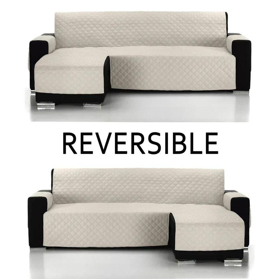 Wasserdichter Ecksofabezug in L-Form für dein Wohnzimmer, gesteppter Universal-Couchbezug aus Polyester und Elasthan, einfarbig und waschbar - Bild 2