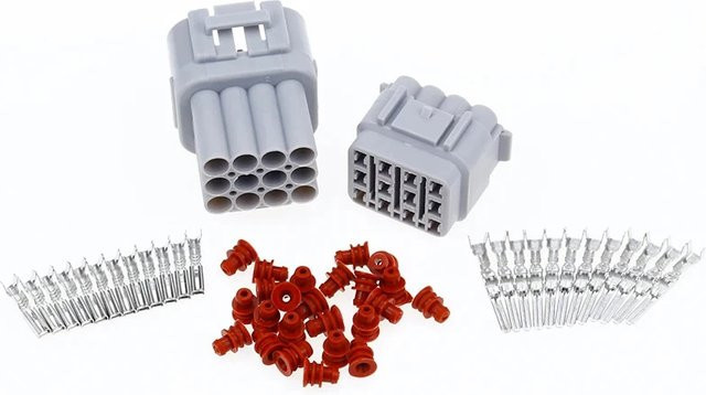 ELECAPITAL 12-poliger elektrischer Kabelstecker, grau, wasserdicht und versiegelt, für Kabelquerschnitte von 2,2 mm bis 2,5 mm, ideal für Auto-Anwendungen - Bild 1