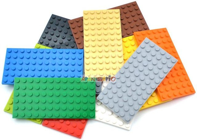 DIY Bausteine 6x12 Noppen Dünne Figuren Steine, Nachfüllpack, 10-teiliges Set, ab 3 Jahre - Bild 1