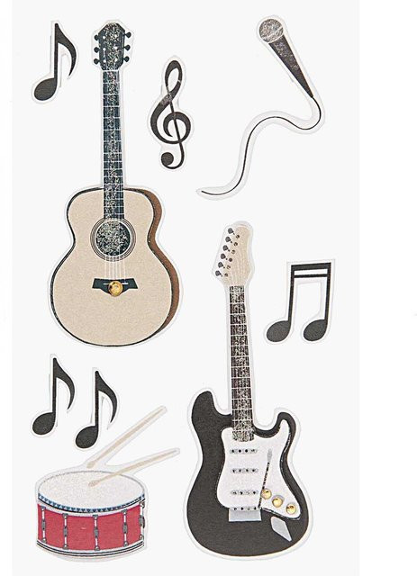 Rico Design Paper Poetry 3D Sticker Rockmusik - Bild 1