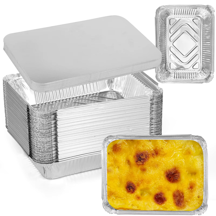 Willstar Aluminium-Backbleche mit Antihaftbeschichtung, 50 Stück, Silber, 1100 ml - Bild 5