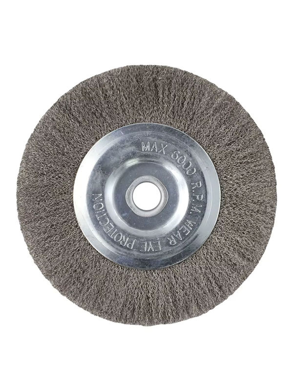 DAZZLEEX Drahtbürste Flach und Gewellt aus Edelstahl für Winkelschleifer, Durchmesser: 15 cm, Farbe: Silber - Bild 5