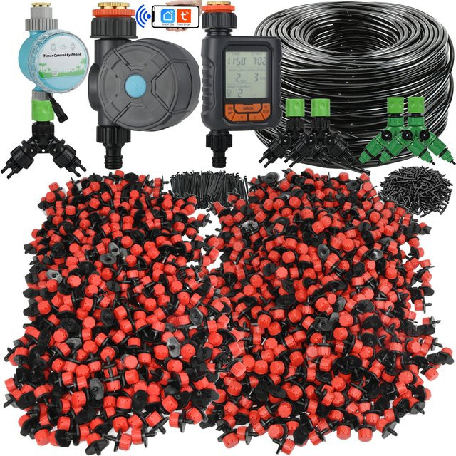 Kesla WiFi Automatisches Bewässerungssystem Kit für Garten, Topfpflanzen, Rasen und Gewächshaus mit 4/7mm Mikro-Tropfern - Bild 1