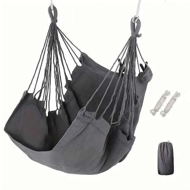 Hängesessel WoW Home in Schwarz als Schaukelstuhl und Hängematte für drinnen und draußen - Bild 1