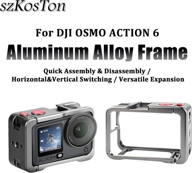 DJI Schutzhülle Metallkäfig für Osmo Action 6 Vollschutzgehäuse mit Schnellverschluss und Cold-Shoe-Erweiterung - Bild 1