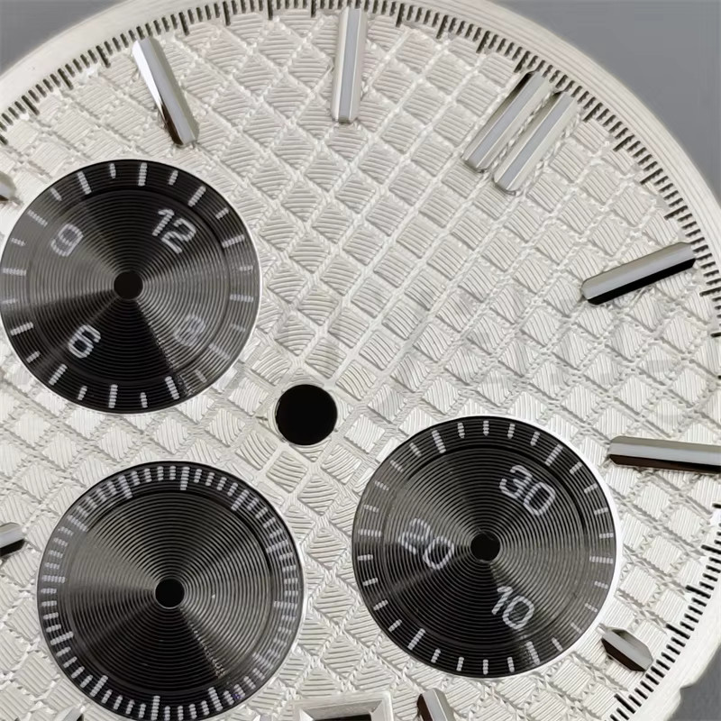 Zifferblatt VK63 Quarz, 31,5 mm, Schwarz, Silber - Bild 3