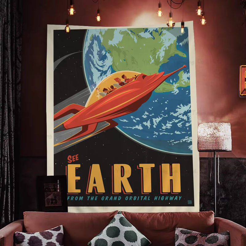 Anime-Wandteppich Outer Space Visions of The Future Travel Collection von bilibili, mehrfarbig, Textil - Bild 3