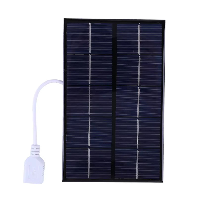 VIKEFON Solarladepanel 5W 5V Polysilizium USB Solarpanel in Schwarz für die Aufladung von Akkus und Telefonen beim Outdoor-Camping - Bild 3