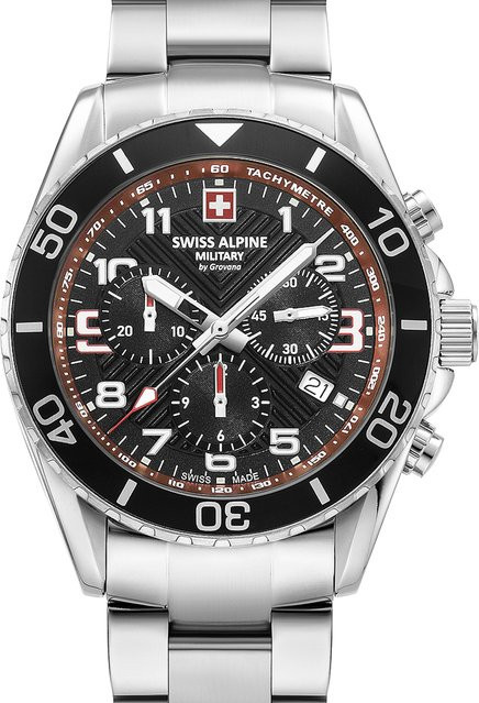 Swiss Alpine Military Raptor Chronograph, Quarz, Edelstahl, 42 mm, Herren - Bild 1