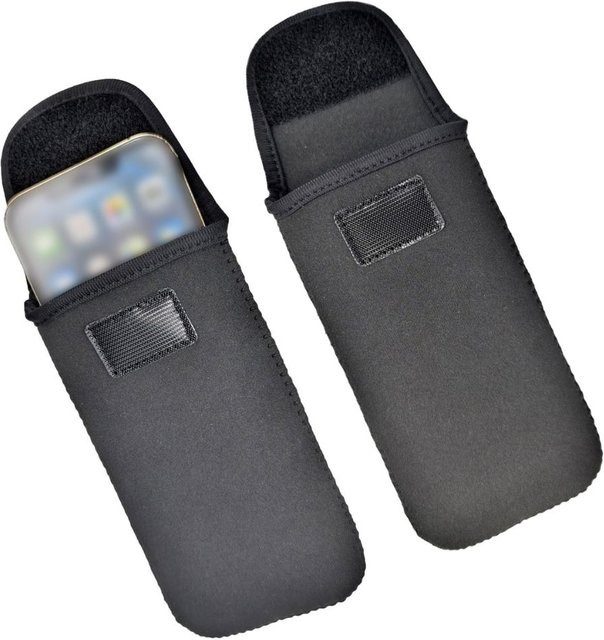 Tragbare Universal Handy Tasche aus Neopren in Schwarz, staubdicht und stoßfest zum Schutz deines Telefons - Bild 1