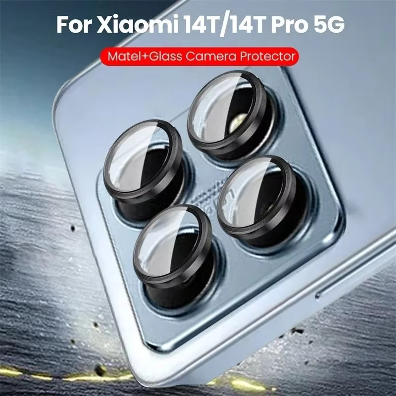 HD Metall Kamera Schutz Glas Abdeckung für Xiaomi 15T Pro 14T 13T Pro, Kratzfester Metall Objektiv Ring in Schwarz - Bild 3