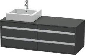 Duravit Waschtischunterschrank Ketho in Grau, Wandhängend, B/T/H: 140 x 55 x 49,6 cm - Bild 1