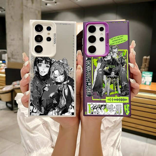 A-Aya O-Oosawa K-Koga Mitsuki Silikon Handyhülle für Samsung Galaxy S25 Edge S24 S23 S22 S21 S20 Ultra in Silber - Bild 1