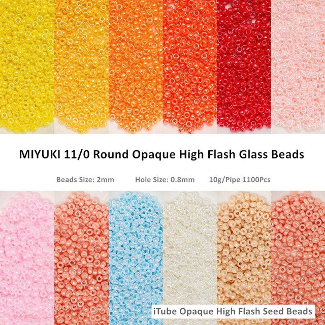 Miyuki Glas Perlen, Runde Spacer, 2mm, Damen - Bild 1