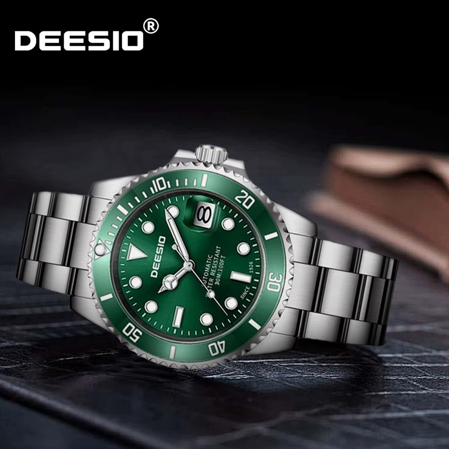 Deesio Automatik-Herrenuhr, Edelstahl, Saphirglas, 41 mm, Silber - Bild 1