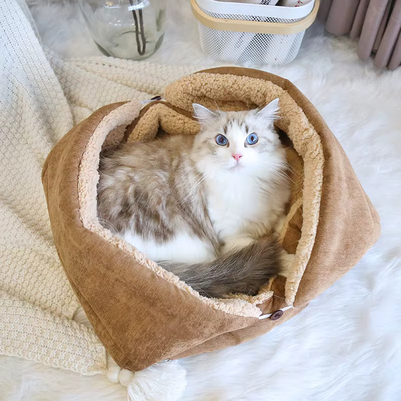 Pawstrip Faltbares Katzenbett für kleine Hunde und Kätzchen, Warmes und verdicktes Haustierbett für den Innenbereich - Bild 3