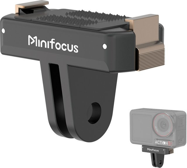 Magnetischer Schnellwechseladapter mit Doppelklauen-Erweiterungsbasis für DJI Osmo Action 5 Pro, 4, 3 und 360 in Schwarz - Bild 1