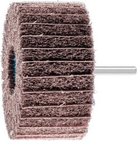 PFERD TOOLS POLINOX Vlies-Schleifstift PNZ A100 für Feinschliff und Finish, Durchmesser: 100 mm, Höhe: 50 mm, Schaft-Durchmesser: 6 mm, Farbe: Braun - Bild 1