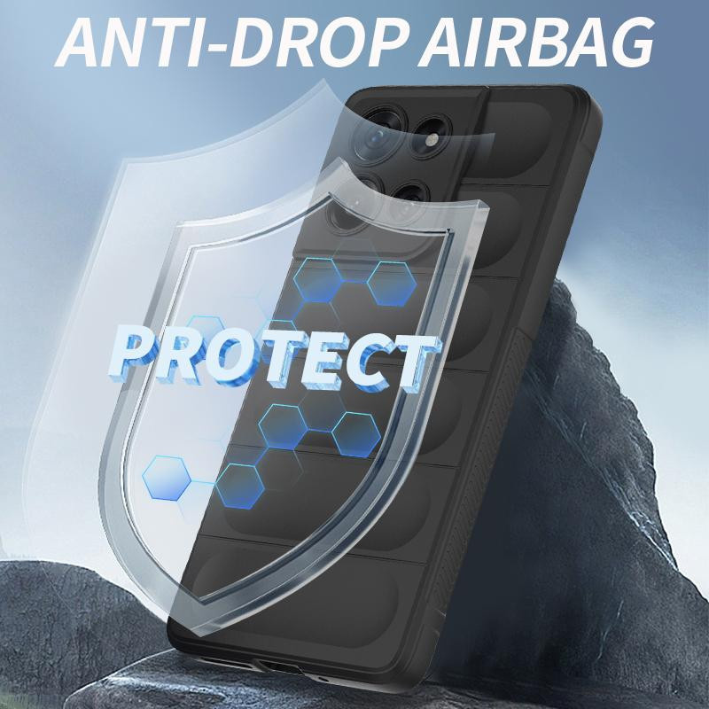 Flexibles Silikon Case für Motorola Moto G86 Power in Schwarz, Stoßfeste Schutzhülle - Bild 4