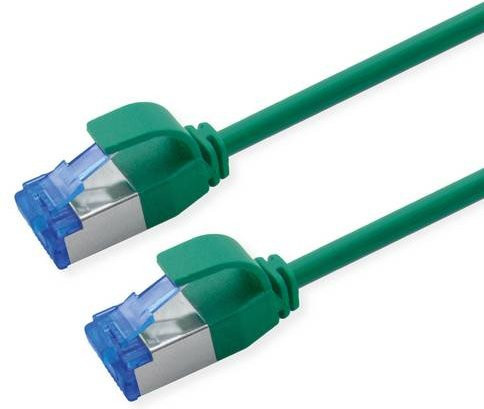 Roline Patchkabel Cat.6A S/FTP LSOH PoE Ethernet LAN, grün, Länge: 0,5 m - Bild 1