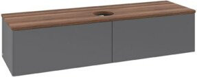 V&B Waschtischunterschrank Antao ohne Frontstruktur, Anthrazit lackiert, B/T: 160 x 50 cm - Bild 1