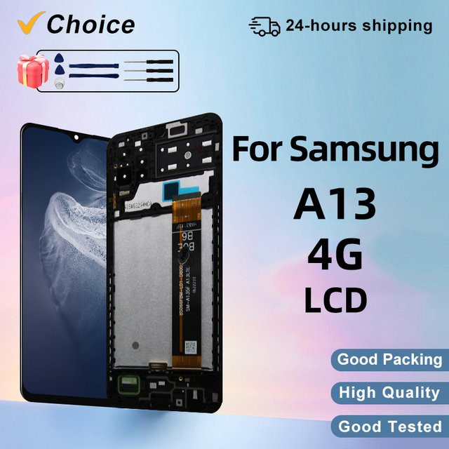 Samsung Galaxy A13 4G Ersatzdisplay mit 6,6 Zoll IPS LCD Touch Digitizer in Schwarz für SM-A135F und SM-A135M - Bild 1
