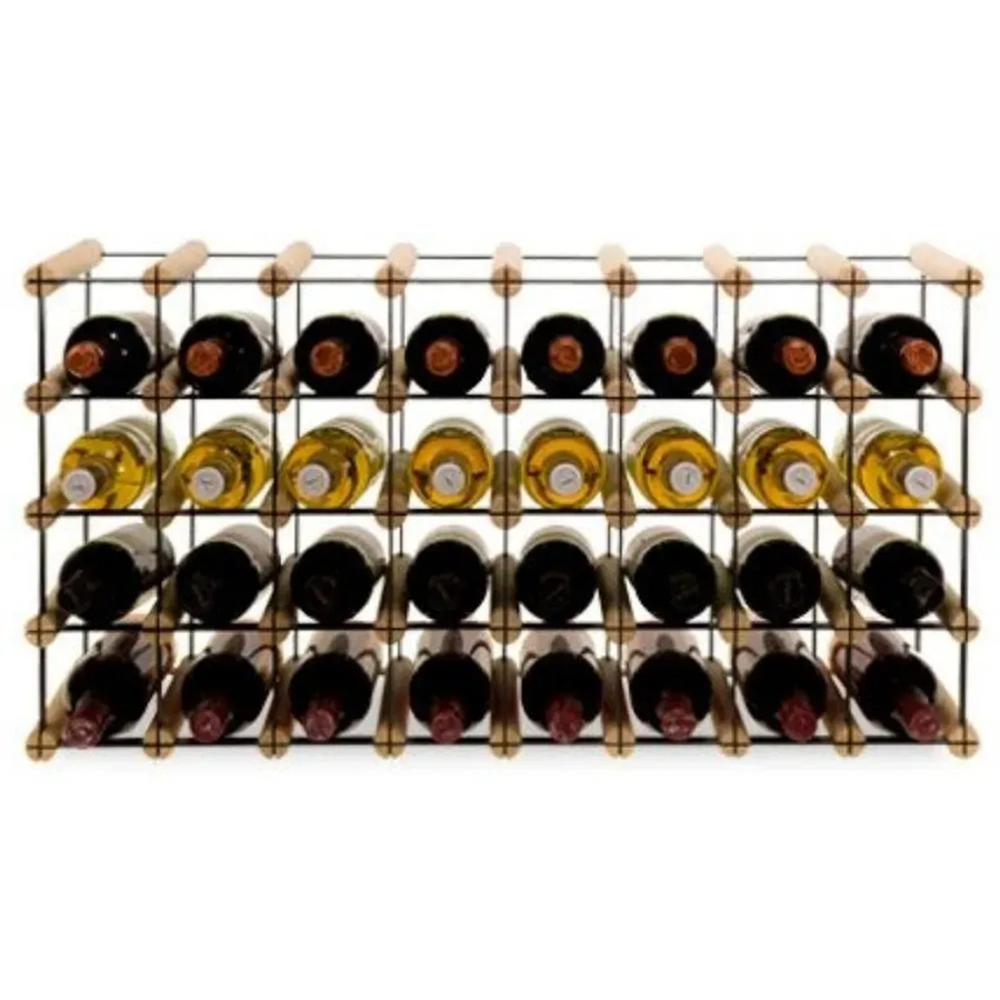 PROREGAL Modulares Weinregal Vinotega aus massivem Kiefernholz in Natur, H 42,5 cm x B 82,5 cm x T 24,5 cm, braun, rustikal - Bild 2