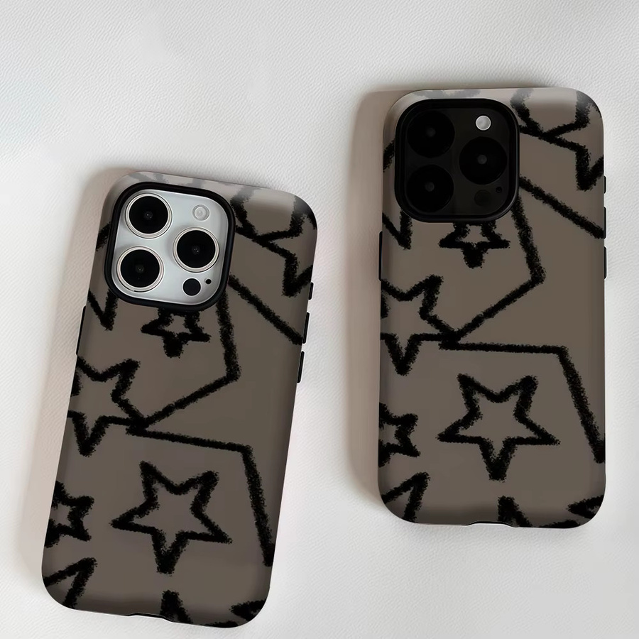 Sandy Stars Robuste Doppel-Schicht Handyhülle für iPhone 17 16 15 14 13 Pro Max Plus in Sand, Magnetisch kompatibel - Bild 6