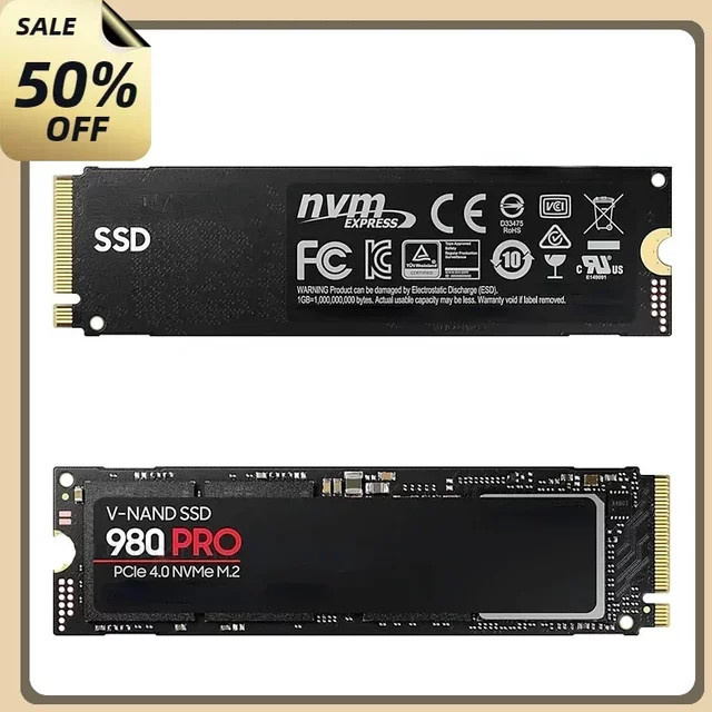 Samsung 980 Pro NVMe M.2 SSD in Schwarz für PS5 und Laptop - Bild 1