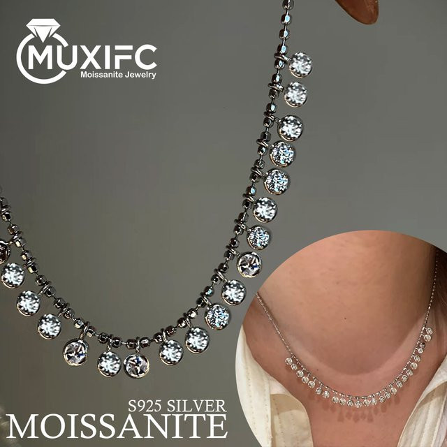 MUXIFC Halskette, 925 Silber, Moissanit, Brillant, Unisex - Bild 1