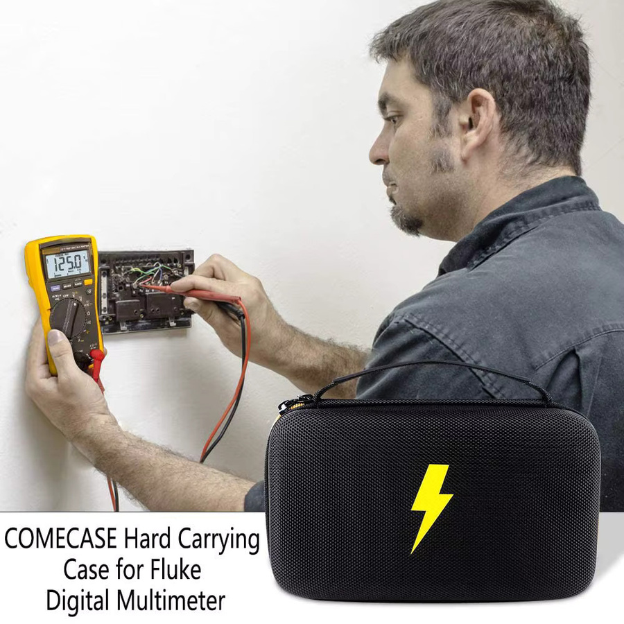Lousxy Harte EVA-Aufbewahrungstasche in Schwarz für Digitalmultimeter Fluke UNI-T UT89X UT89XD UT61B UT61E UT61D - Bild 2