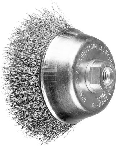 PFERD Topfbürste TBU 100/M14 ungezopft mit Edelstahl-Draht Ø 0,30 mm für Winkelschleifer in Silber - Bild 1
