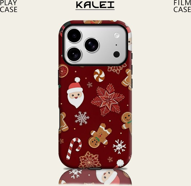 Apple iPhone Handyhülle Lebkuchen Weihnachten Magnetische robuste Doppel-Schicht-Hülle für iPhone 17 16 15 14 Pro Max Plus - Bild 1