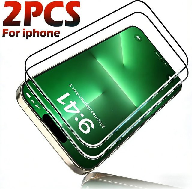 ZMZE 2er-Pack Hochtransparentes Panzerglas als Kratzfester Displayschutz für iPhone 17 16 15 14 13 12 11 Pro Max Plus Mini und Air Modelle - Bild 1