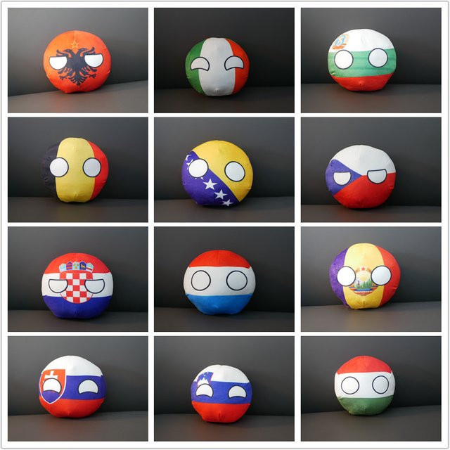 Tomoontoy Country Balls Plüsch Puppe, Bunt / Mehrfarbig - Bild 1