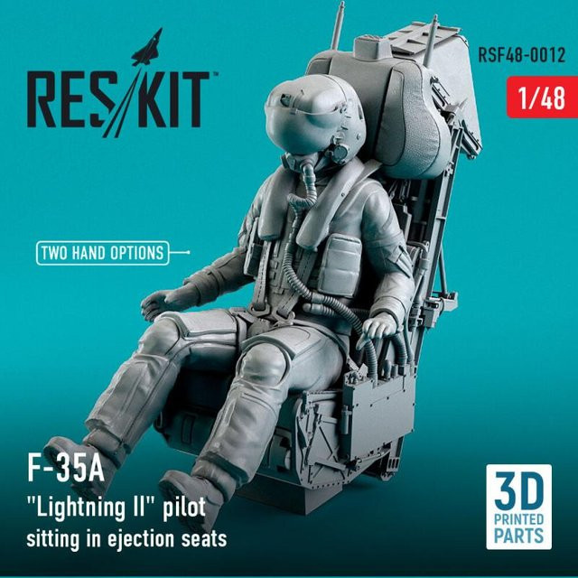 ResKit Models F-35 (A,B,C) Lightning II Pilot in Ejection Seats, 1:48, 3D Printed - Bild 1