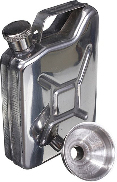 Arshen Edelstahl Flachflasche mit Trichter in Silber, 5 Unzen (ca. 148 ml) - Bild 1