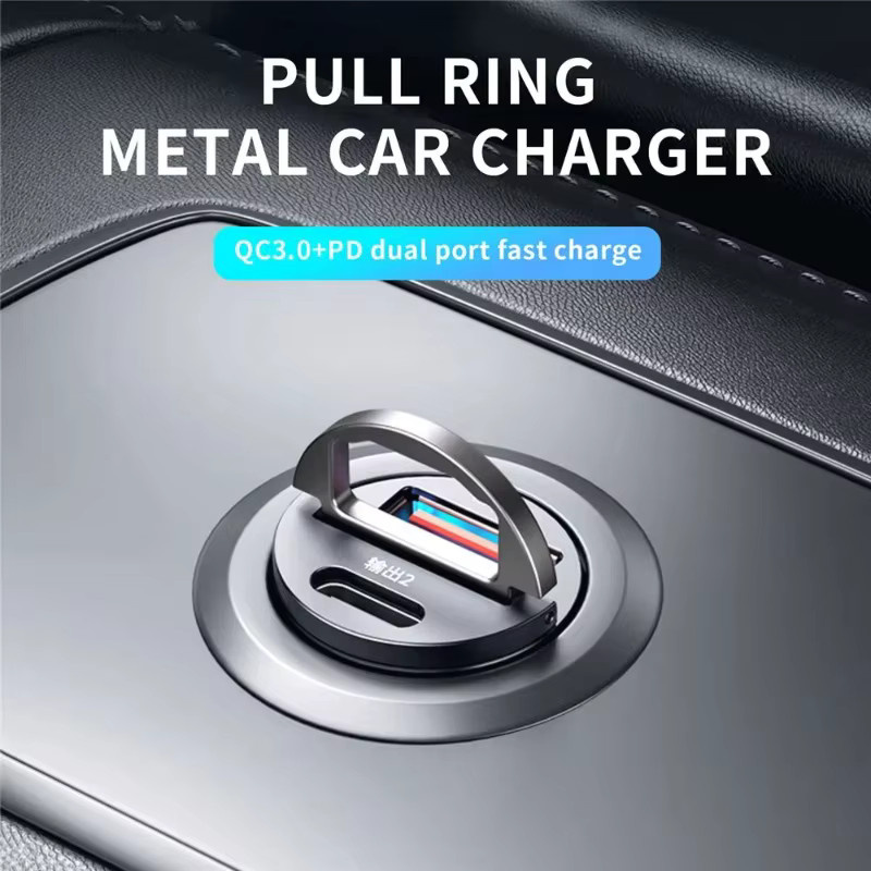 Ultra Schnelles 200W Dual Port Mini USB Autoladegerät für 12-24V in Silber - Bild 4