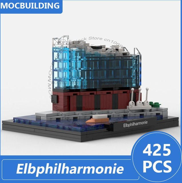 MOCBUILDING Elbphilharmonie Architekturmodell, 1:1420 Maßstab, 425 Teile - Bild 1