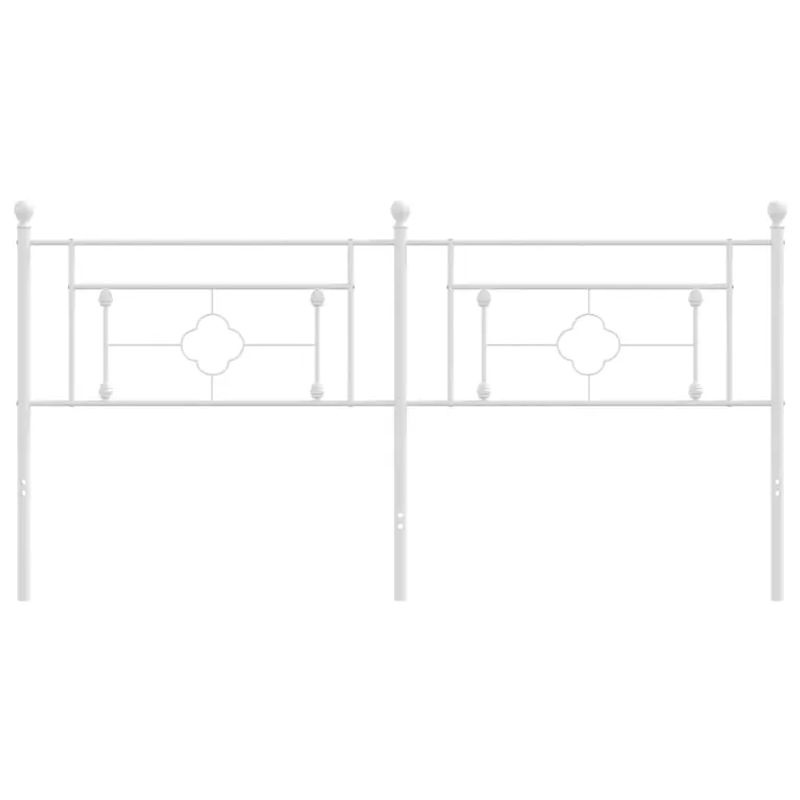 Vidaxl Metall-Kopfteil in Weiß im klassischen und minimalistischen Design, Breite: 180 cm - Bild 2