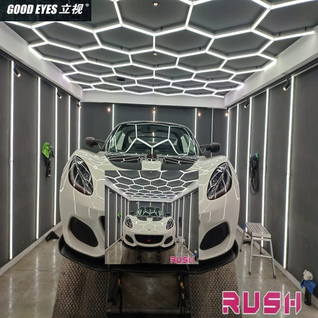 GOOD EYES Sechseckige LED Deckenleuchte 6500K für Autodetailing und Werkstatt DIY Montage - Bild 1