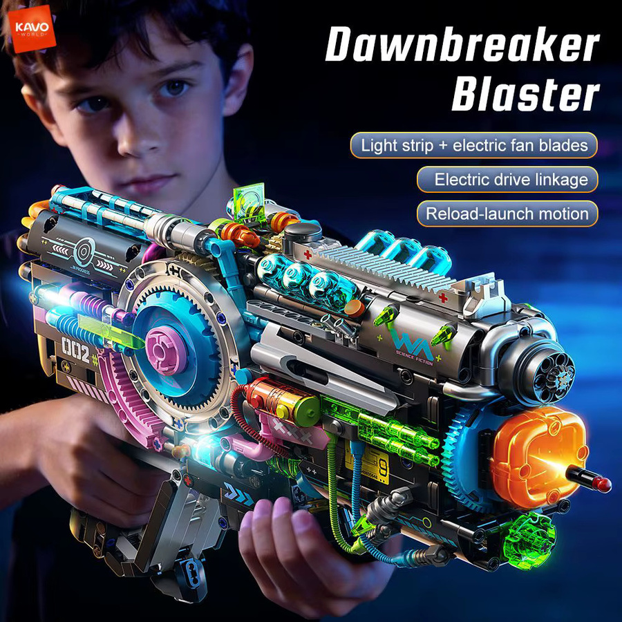 KAVOWORLD Cyberpunk Mechanischer Sci-Fi Blaster, Baukasten, 1457 Teile - Bild 4
