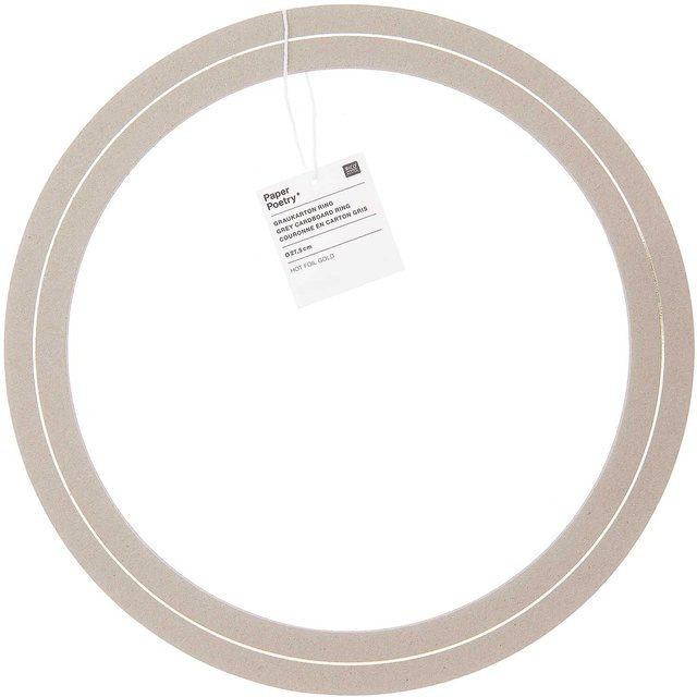 Rico Design Paper Poetry Notizbuch aus Graukarton mit 3mm Ring, Farbe Grau, Breite: 27,5 cm - Bild 1