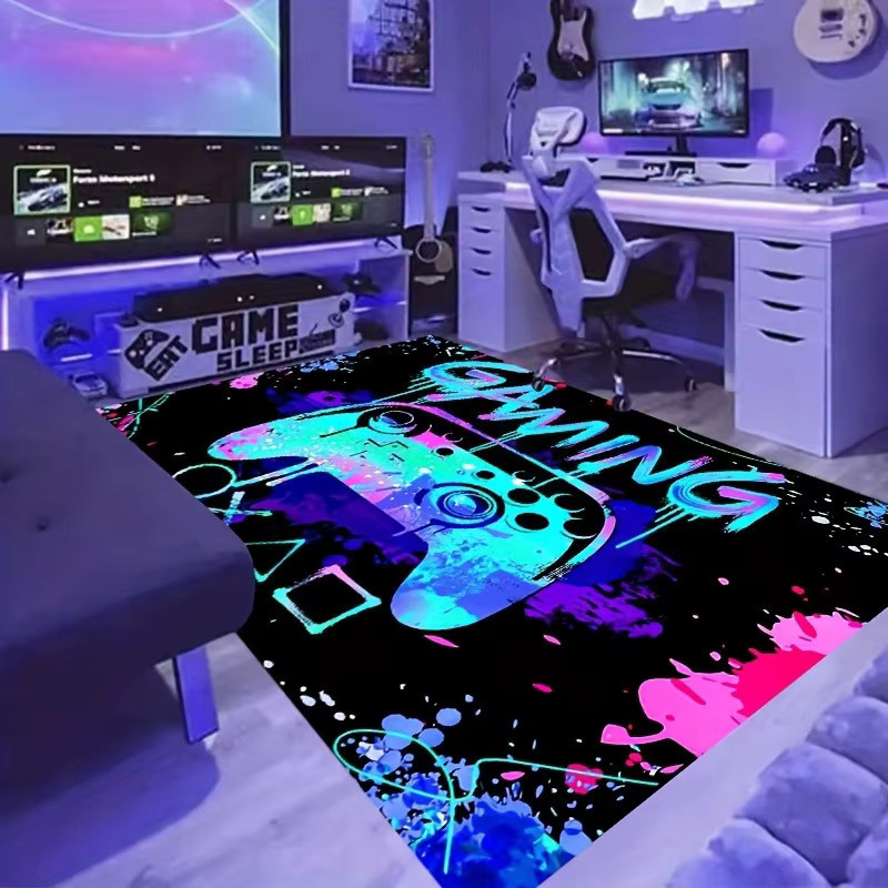 Rutschfester Spielcontroller-Dekoteppich in Multicolour für Schlafzimmer und E-Sport-Bereiche - Bild 2