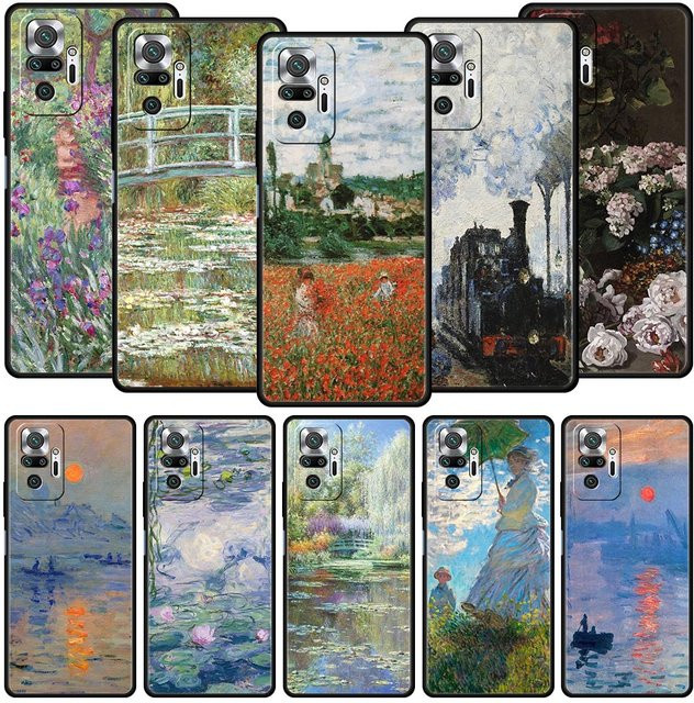 Handyhülle im Claude Monet Impressionismus Design für Xiaomi Redmi Note 14 13 12 11 10 Pro Plus 4G 14C 13C 12C 10C in Schwarz - Bild 1