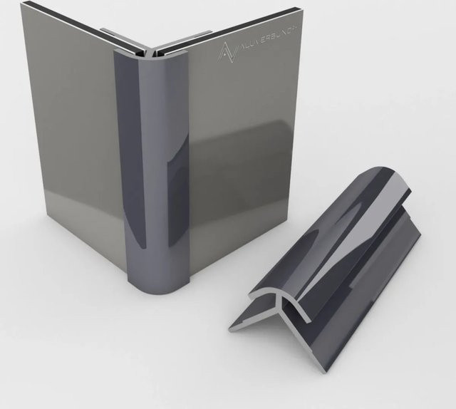 Aluverbund24 Außeneckprofil aus Aluminium für Alu-Verbundplatten, Farbe: Anthrazit RAL7016, Länge: 100 cm - Bild 1