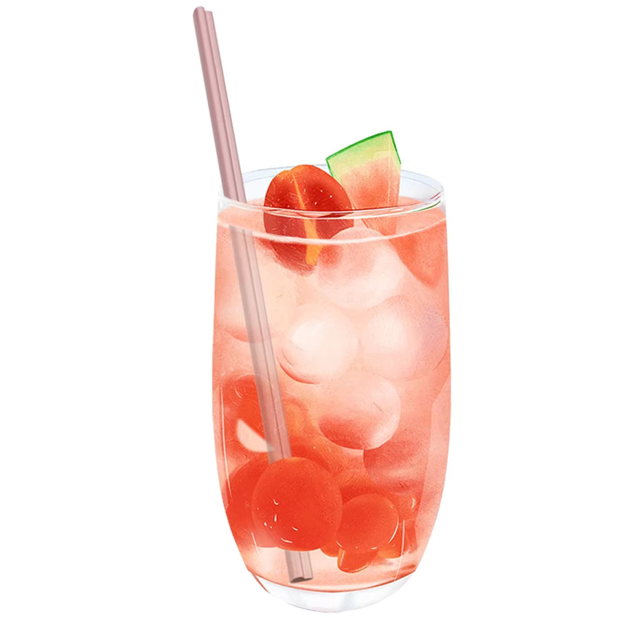 Zoseil Herzförmiger Edelstahl-Strohhalm mit Reinigungsbürste in Pink, wiederverwendbarer Trinkhalm für Milchshakes und Cocktails - Bild 1