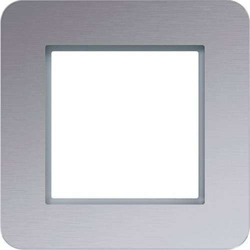 Hager Rahmen Aluminium gebürstet Silber WAD9100AL - Bild 1